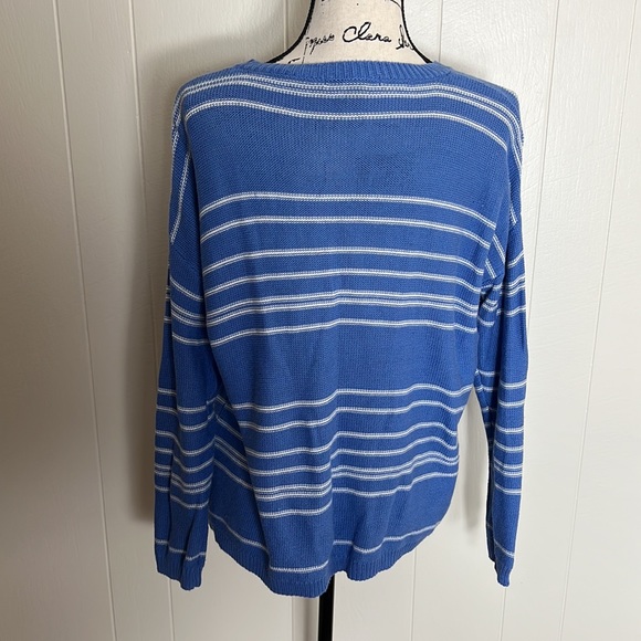 Forever 21 Blue and White Striped Sweater - Picture 3 of 5